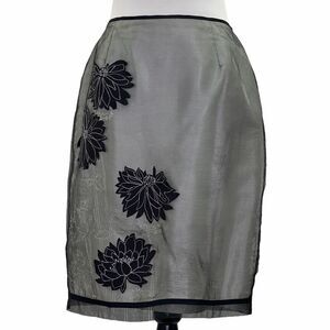 DONNA Morgan Silk Floral Pencil Straight Skirt 12